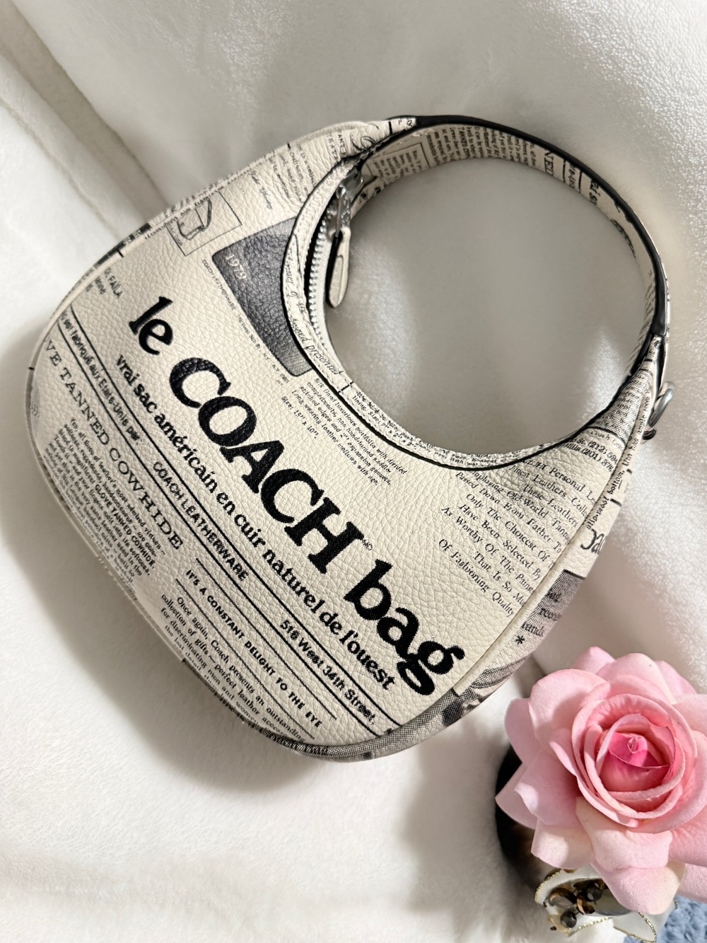 Carmen Mini Crossbody Bag With Newspaper Print